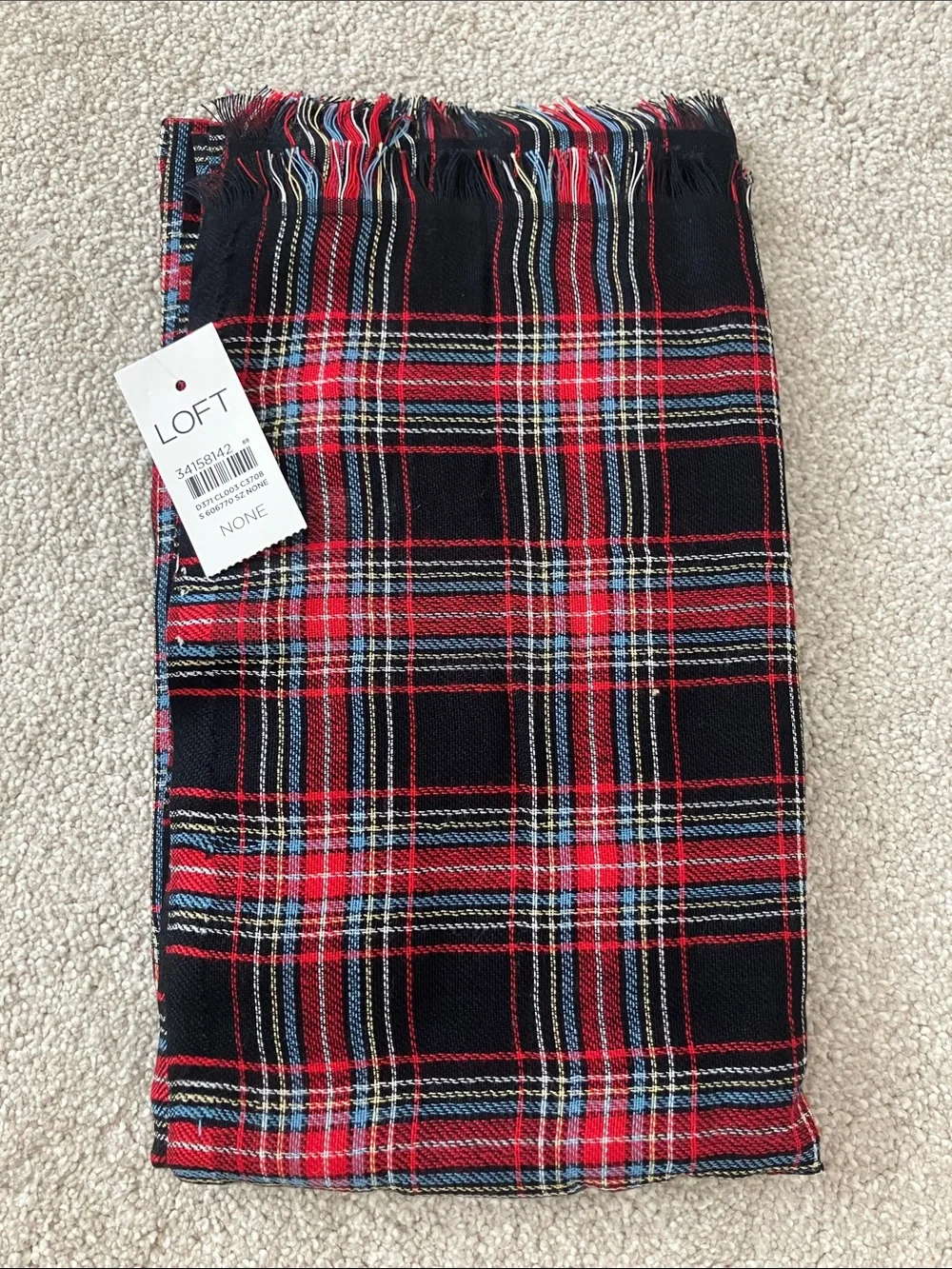 NWT LOFT Plaid Scarf
